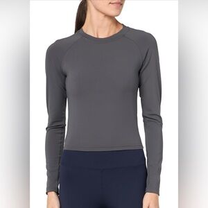 Women's Active Yoga Charcoal Gray Long Sleeve Top XL NWT